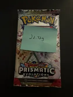 22.32g VERY HEAVY Prismatic Evolutions Pokemon Sealed Booster Pack New - Image 4