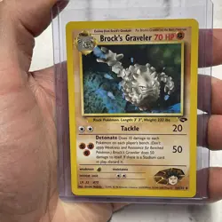 Gym Challenge 34/132 Brock's Graveler Pokemon UNLIMITED EDITION Card NM Vintage - Image 1