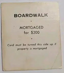 Replacement Boardwalk Title Deed Dark Blue Card Regular Basic Monopoly - Image 2