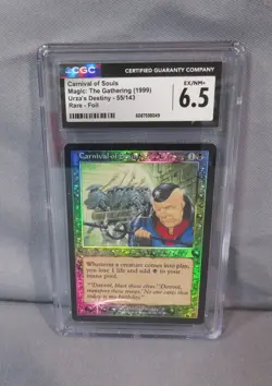 CARNIVAL OF SOULS MTG 1999 Urza's Destiny Rare FOIL 55/14 Magic CGC 6.5 Ex/NM+ - Image 1