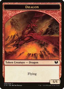 6x Dragon / Spider double-sided Token - NM/LP - Commander 2015 mtg - Image 1