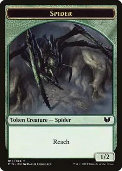 6x Dragon / Spider double-sided Token - NM/LP - Commander 2015 mtg - Image 2