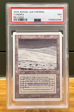 Magic: The Gathering Tundra - Revised - MTG 1994 - Graded NM PSA 7 - Fresh Grade - Image 1