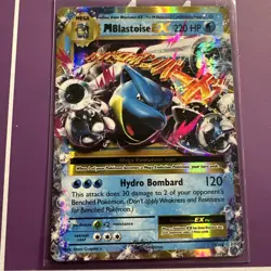 Pokemon TCG Mega-Blastoise-EX Evolutions Holo Card 22/108 - Image 1