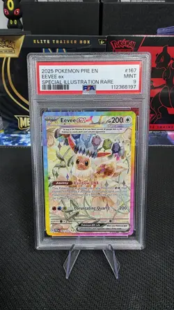 Eevee EX SIR 167/131 - Prismatic Evolutions PSA 9 Pokemon TCG - Image 1