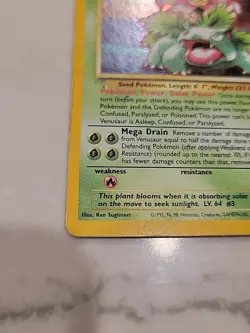 Venusaur WOTC Promo 13 Holo Pokemon TCG Card - Rare!! - Image 3