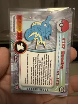 2000 TOPPS CHROME POKEMON T.V. 117 SEADRA TEKNO - Image 2