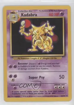 Kadabra Pokemon Base Set #32 1999 - Image 1