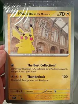 PROMO Pokemon TCG Pikachu At The Museum Oversize Sealed Brand New! - Image 1