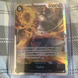 One Piece Kingdoms of Intrigue #OP04-083 Super Rare Foil TCG Card Sabo - Image 1