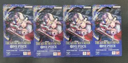 One Piece OP14 -THE AZURE SEA’S SEVEN - Sleeved Blister Booster Packs Lot of 4 - Image 1