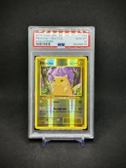 Pikachu 2016 Pokemon XY Evolutions Reverse Foil Holo #35 Rare PSA 10 - Image 1