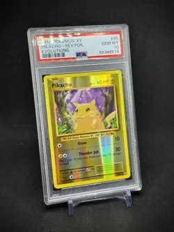Pikachu 2016 Pokemon XY Evolutions Reverse Foil Holo #35 Rare PSA 10 - Image 2