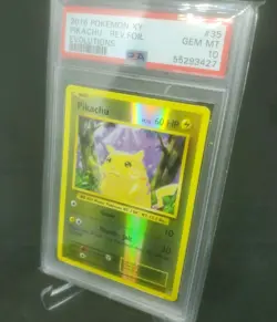 2016 Pokemon XY Evolutions Reverse Foil Holo Pikachu #35 Rare PSA 10 - Image 4