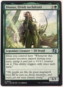 MTG Dionus, Elvish Archdruid ANIME Foundations Jumpstart 52 NM - Image 1