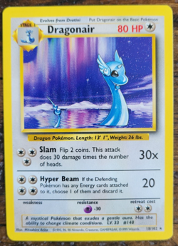 Pokemon TCG Dragonair Base Set Unlimited Rare Card 18/102 Near Mint Condition - Image 1