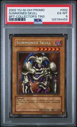 2002 YU-GI-OH! PROMO BPT-COLLECTOR'S TINS #002 SUMMONED SKULL PSA 6 - Image 1