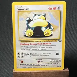 LP Snorlax 27/64 Jungle Non-Holo Rare Pokemon Card WOTC Vintage TCG - Image 1