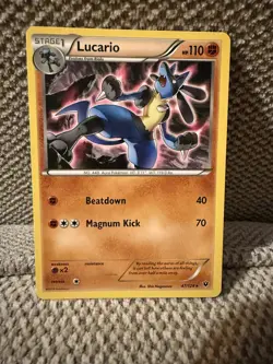Pokemon Card Lucario Fates Collide Rare 47/124 Near Mint - Image 1