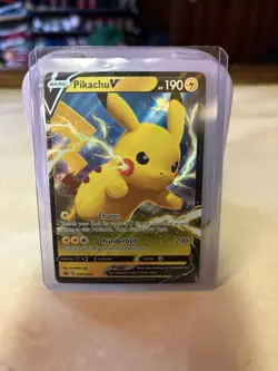 Pikachu V SWSH061 Sword & Shield Promo Card Holo Pokemon Card - Image 1