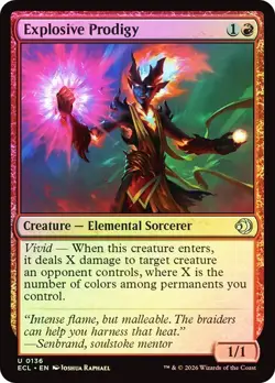 NM Foil Explosive Prodigy, MTG, Lorwyn Eclipsed, Magic the Gathering, 136 - Image 1