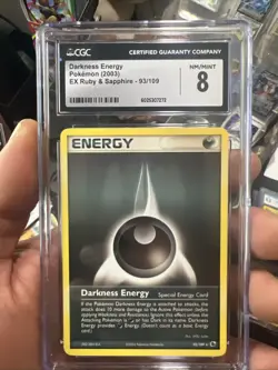 Pokemon EX Ruby & Sapphire 2003 Darkness Energy 93/109 CGC 8 - Image 1