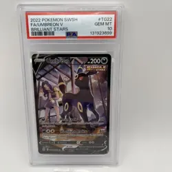 Umbreon V - TG22/TG30 PSA 10 Brilliant Stars Trainer Gallery Pokemon - GEM MINT - Image 1