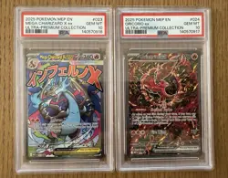 Pokemon Mega Charizard X ex 023 /And ORICORIO 024 MEV Black Star Promo - PSA 10 - Image 1