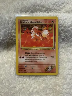 Pokemon TCG Blaine's Growlithe Gym Heroes 62/132 Regular Unlimited Common - Image 1