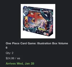 One Piece TCG Illustration Box Vol. 6 LOT OF 2 BRAND NEW AND SEALED - Image 2