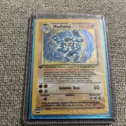 Pokemon TCG Base Set Machamp 8/102 1st Edition Holo Rare Factory Sealed - Image 1
