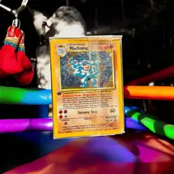 Pokemon TCG Machamp Holo Rare 1st Edition Base Set 8/102 Sealed Package - Image 1