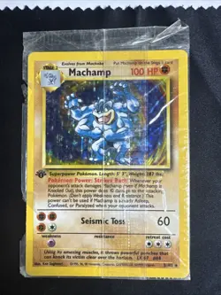 Pokemon TCG Machamp Base Set 8/102 Holo 1st Edition Holo Rare Sealed - Image 2