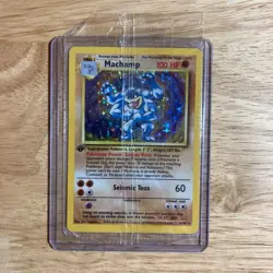 Base Set 1st Edition Machamp 8/102 Holo Rare Sealed - Pokemon TCG WOTC NM - Image 1
