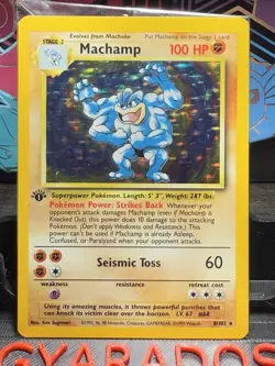 Sealed Pokemon TCG WOTC Base Set 1st Edition Machamp 8/102 Holo Rare. NM 🔥 - Image 1