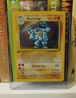 Base Set 1st Edition Machamp 8/102 Holo Rare Sealed - Pokemon TCG NM - Image 1