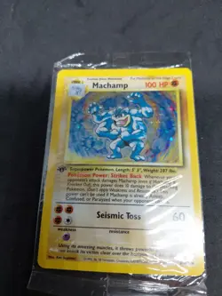 Pokemon TCG WOTC Base Set 1st Edition Machamp 8/102 Holo Rare Sealed NM! - Image 1