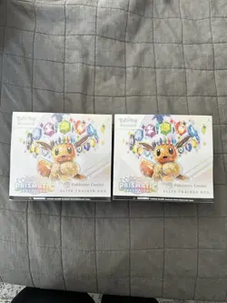 Lot of 2 Prismatic Evolutions Pokemon Center ETB's Factory Sealed New - Image 1
