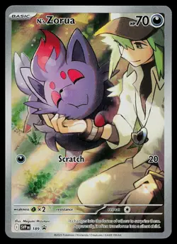Pokemon Card - N's Zorua Scarlet & Violet Promo 189 Holo Illustration Rare - Image 1