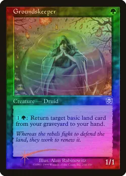 Groundskeeper FOIL Mercadian Masques HEAVILY PLD Green Uncommon CARD ABUGames - Image 1