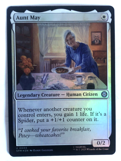 Aunt May FOIL 3 Marvel's Spider-Man MTG Magic the Gathering NM - Image 1