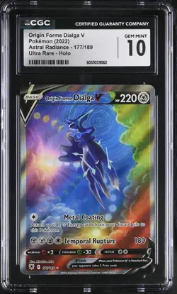 Origin Forme Dialga V 177/189 Ultra Rare Holo Pokemon CGC 10 Gem Mint *062 - Image 1