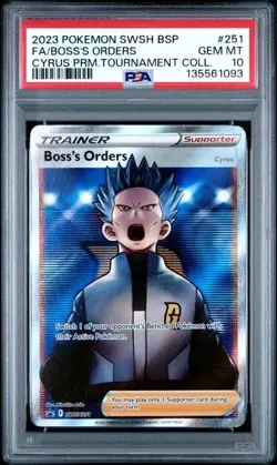 BOSS'S ORDERS #251 PSA 10 2023 Pokemon SWSH Black Star Promos Full Art - Image 1