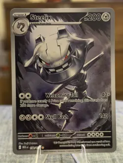 Pokemon Illustration Rare Steelix 150/132 Me01: Mega Evolution Holo (NM) - Image 1