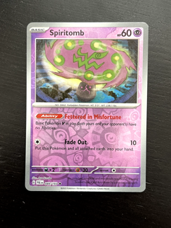 Spiritomb 089/193 Reverse Holo SV02 Paldea Evolved Pokemon Card - Image 1