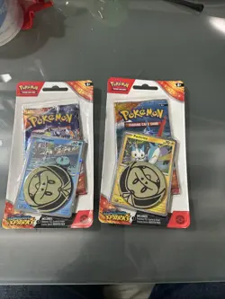 Pokemon Surging Sparks Checklane Blister pack pair Wooper & Pachirisu - Set of 2 - Image 1