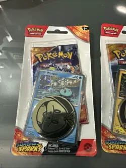 Pokemon Surging Sparks Checklane Blister pack pair Wooper & Pachirisu - Set of 2 - Image 2