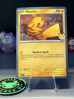 Pikachu 051 /162 Stamped 2026 Pokemon Day 30 Promo TCG With Coin - Image 1