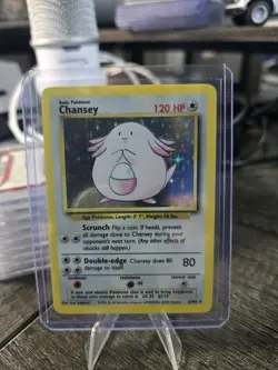Pokemon TGC - Chansey - 3/102 Base Set Unlimited Holo Rare - Image 1