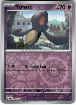 Pokemon TCG | SV07: Stellar Crown | Yamask #062/142 | Common | Reverse Holo | NM - Image 1